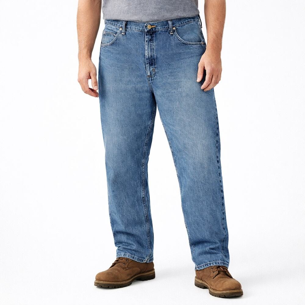 Wrangler Mens 40x32 Blue Jeans Regular Fit Classic Cotton Denim Western Workwear